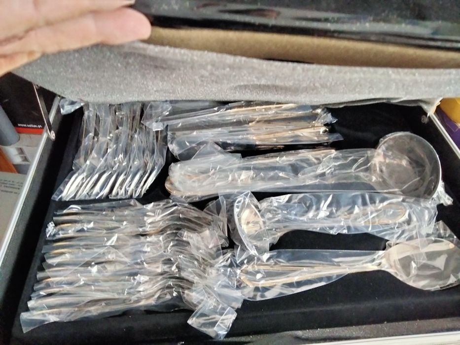 Faqueiro RSR banhado a prata e ouro