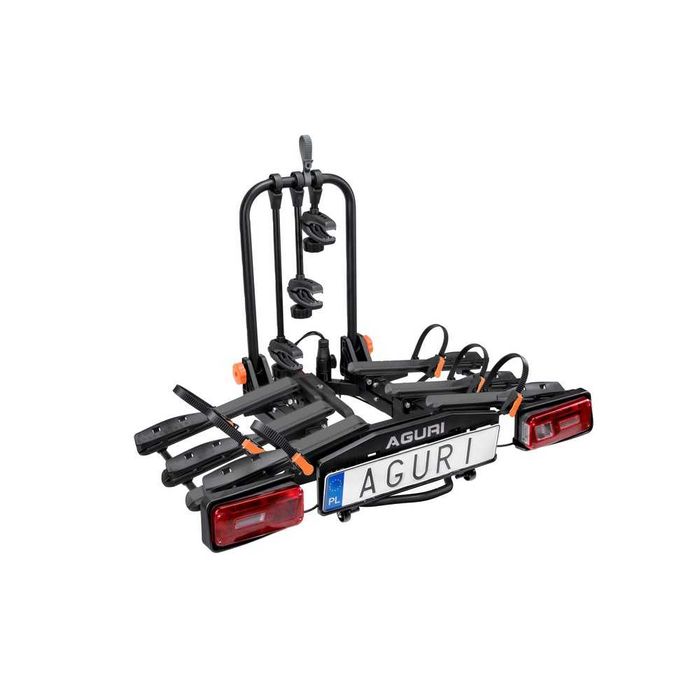 Składana platforma rowerowa na hak na 3 rowery Aguri Krab 3