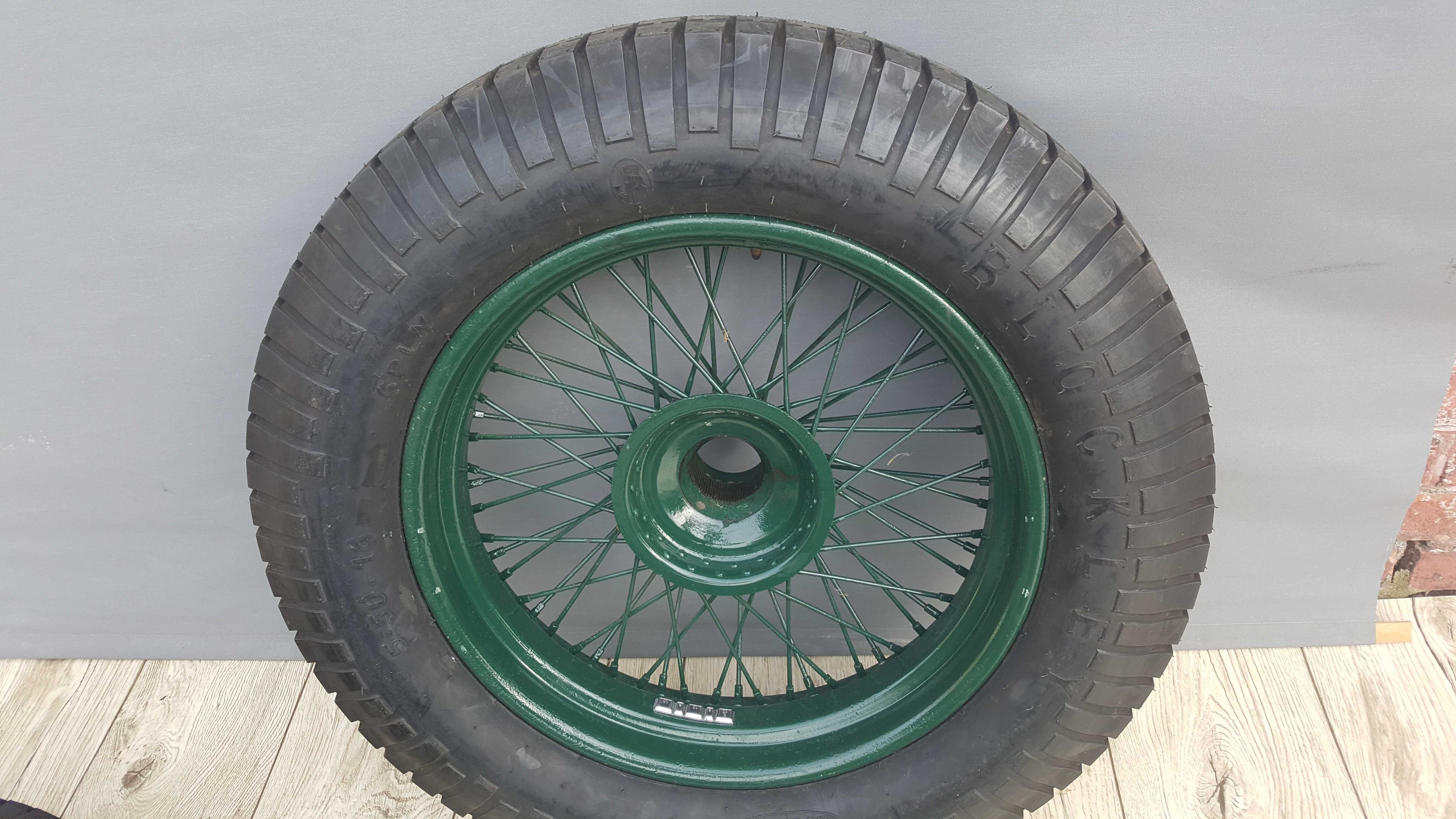 felgi koła szprychowe 18 Bentley Delage Vintage opony 5.50-18 BLOCKLEY