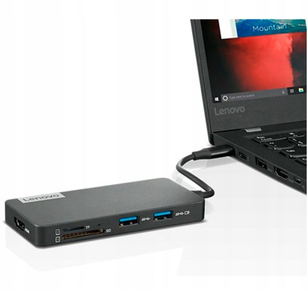 Lenovo 7-in-1 HUB USB-C do HDMI, USB-A, TF SD, USB-C power pass