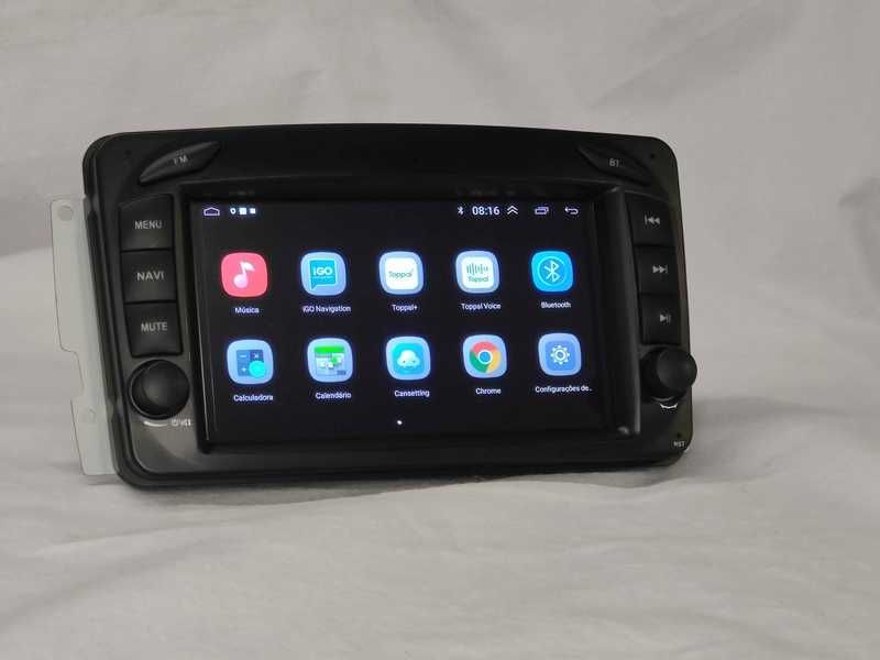 Radio 2 DIN Android Mercedes Benz A C G CLK - W209 W203 Novo Garantia