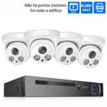 kiT Sistema Segurança CCTV ‼️ 4 Câmaras Dome ‼️ 4k ‼️ PoE ‼️ 3MP