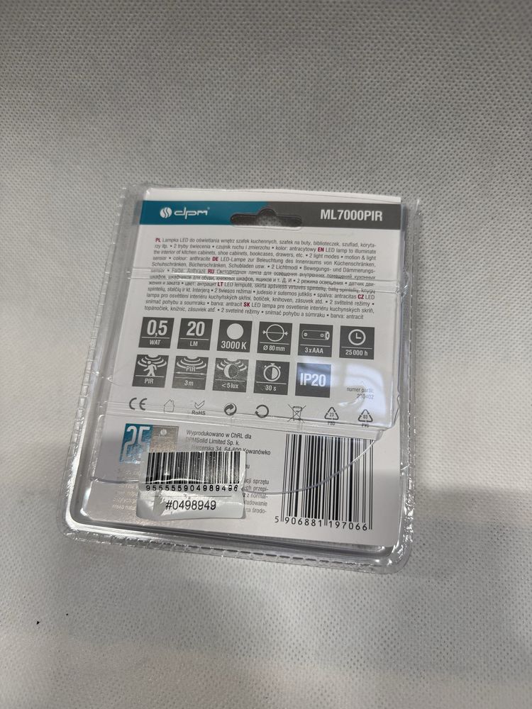 Lampka LED z czujnikiem ruchu i zmierzchu DPM ML7000PIR