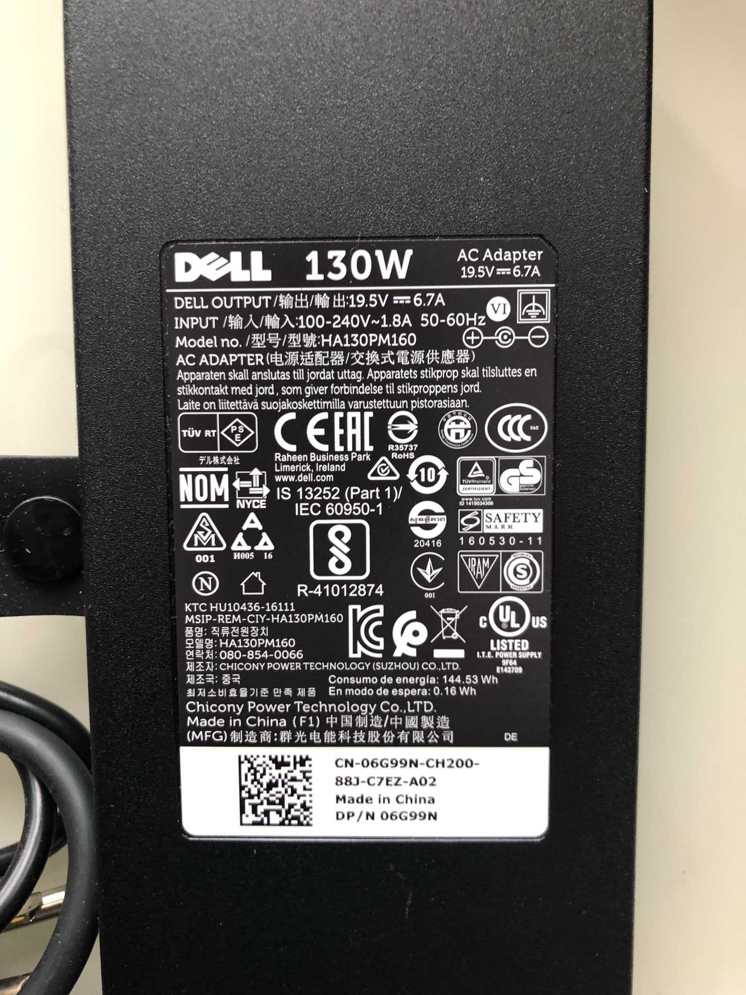 Блок питания живлення зарядное оригінал Dell 130W 19,5V 6.7А