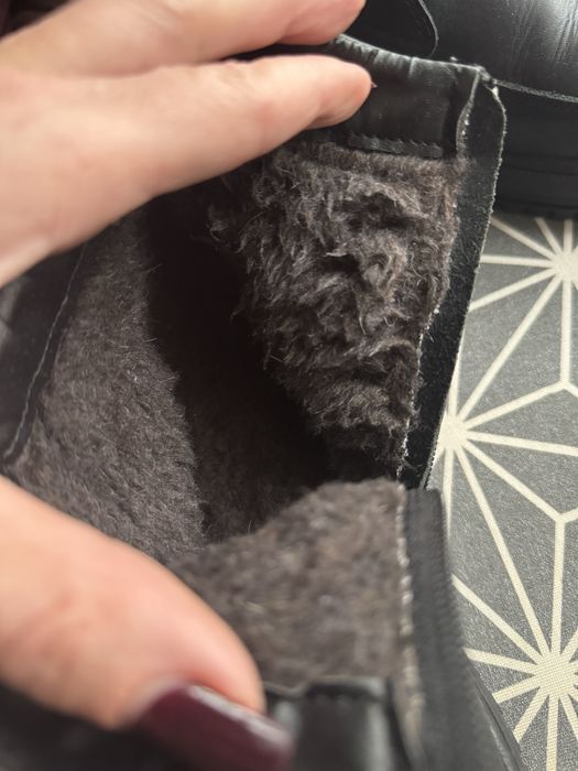 Чоловічі зимові чоботи шкіра хутро 43