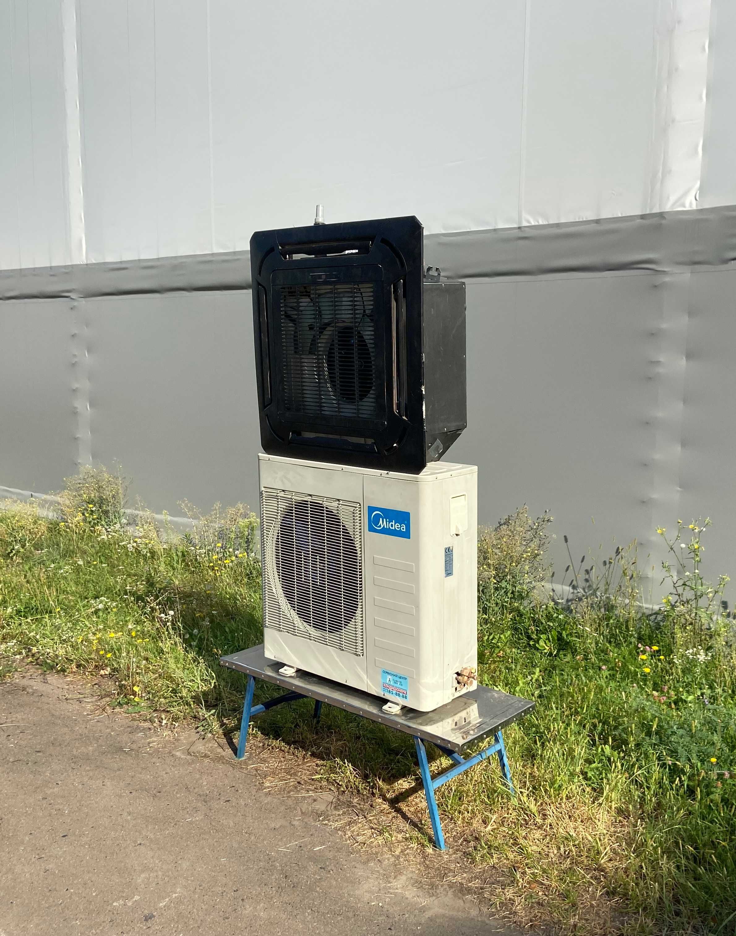 Кондиционер кассетный потолочный Midea 36 б/у до 110 м2 монтаж сервис