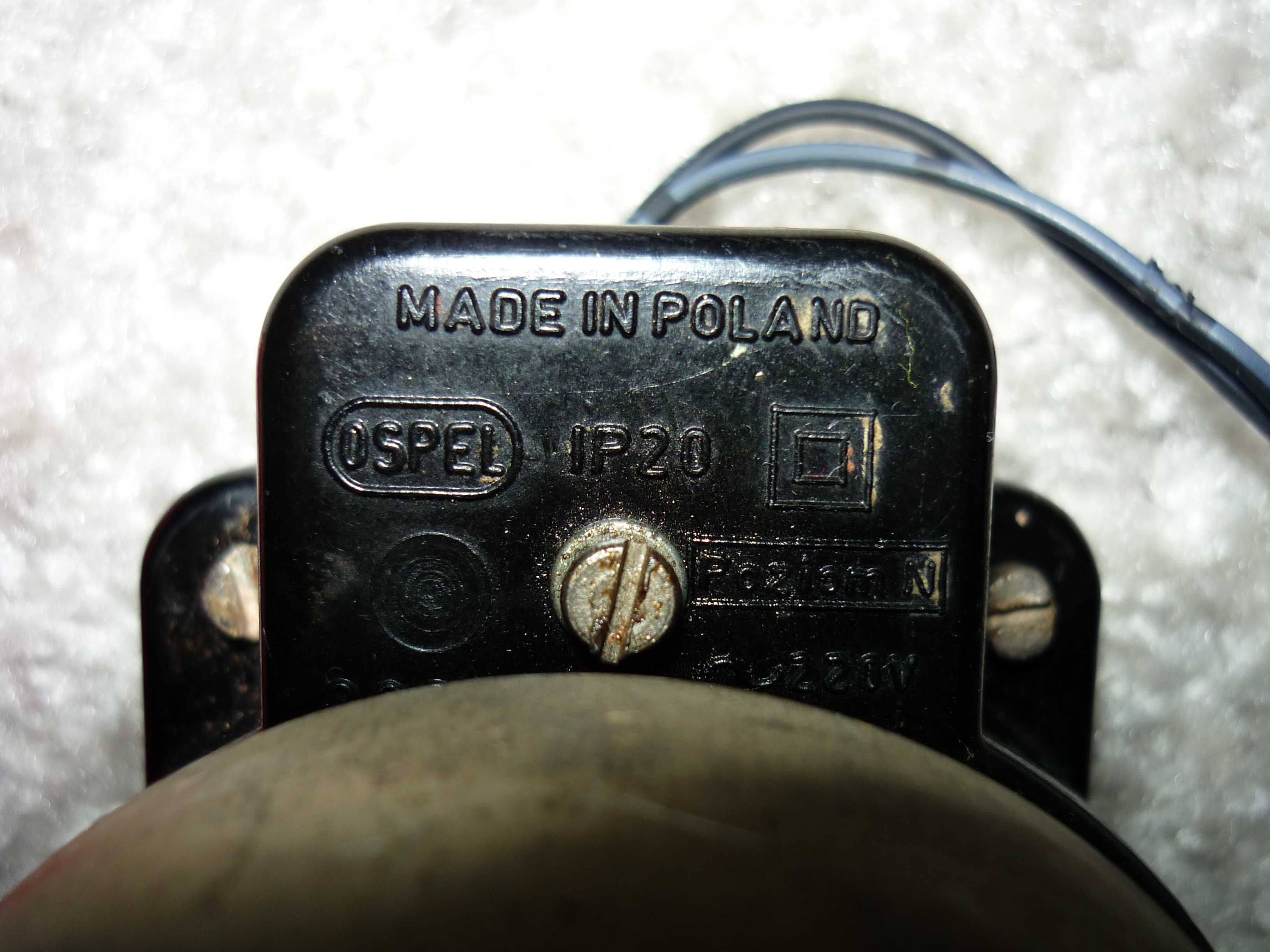 Stary dzwonek elektryczny do drzwi PRL bakelitowy ( Unikat )