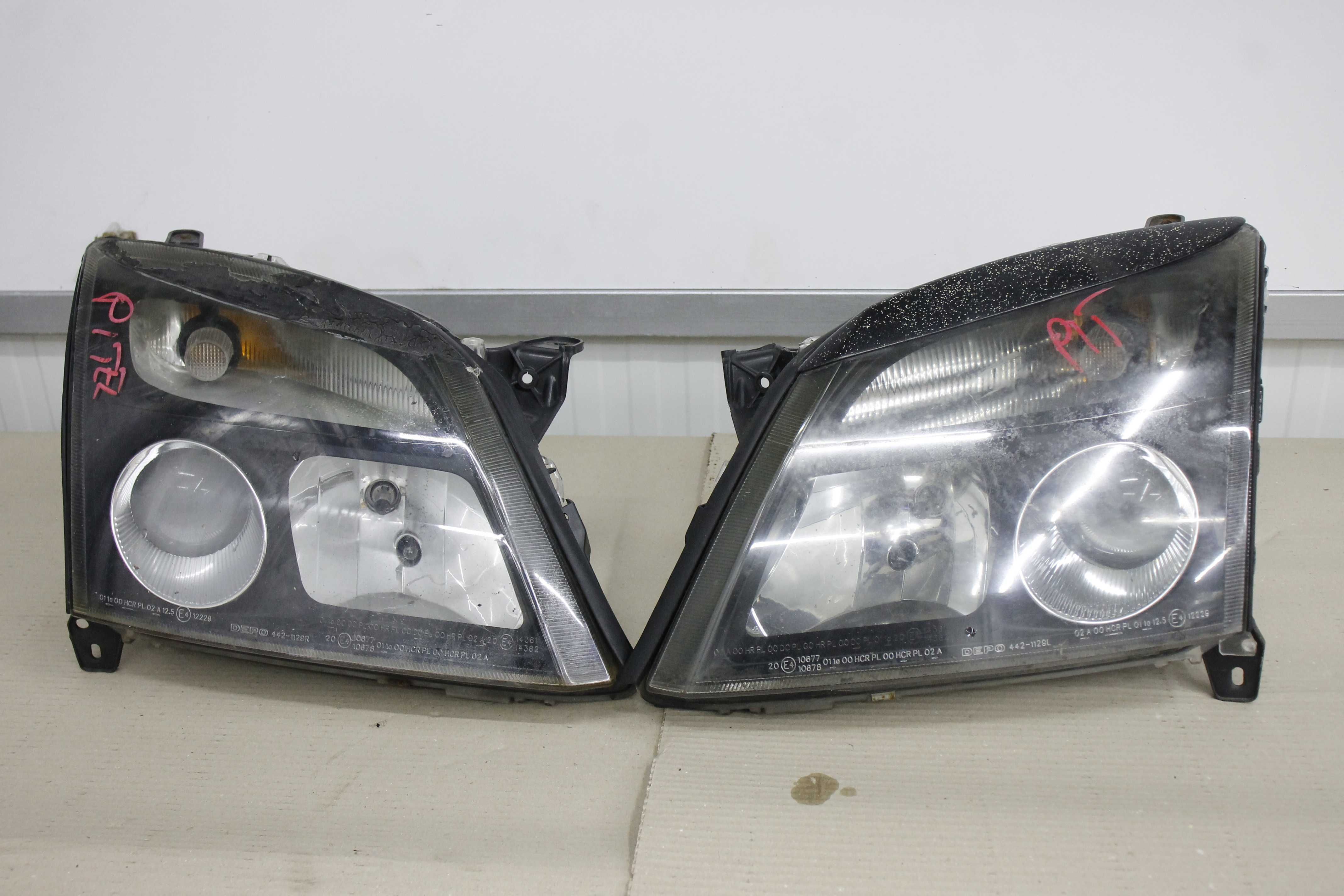 Reflektor lampy przód kpl prawa lewa Opel Vectra C Gts soczewki lampa