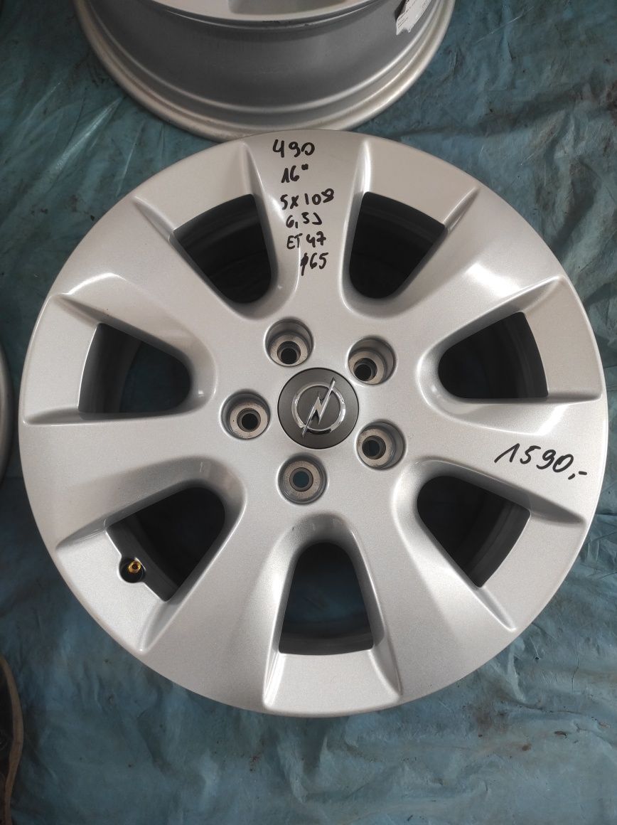 490 Felgi aluminiowe ORYGINAŁ OPEL VIVARO C R 16 5x108 otwór 65 NOWE