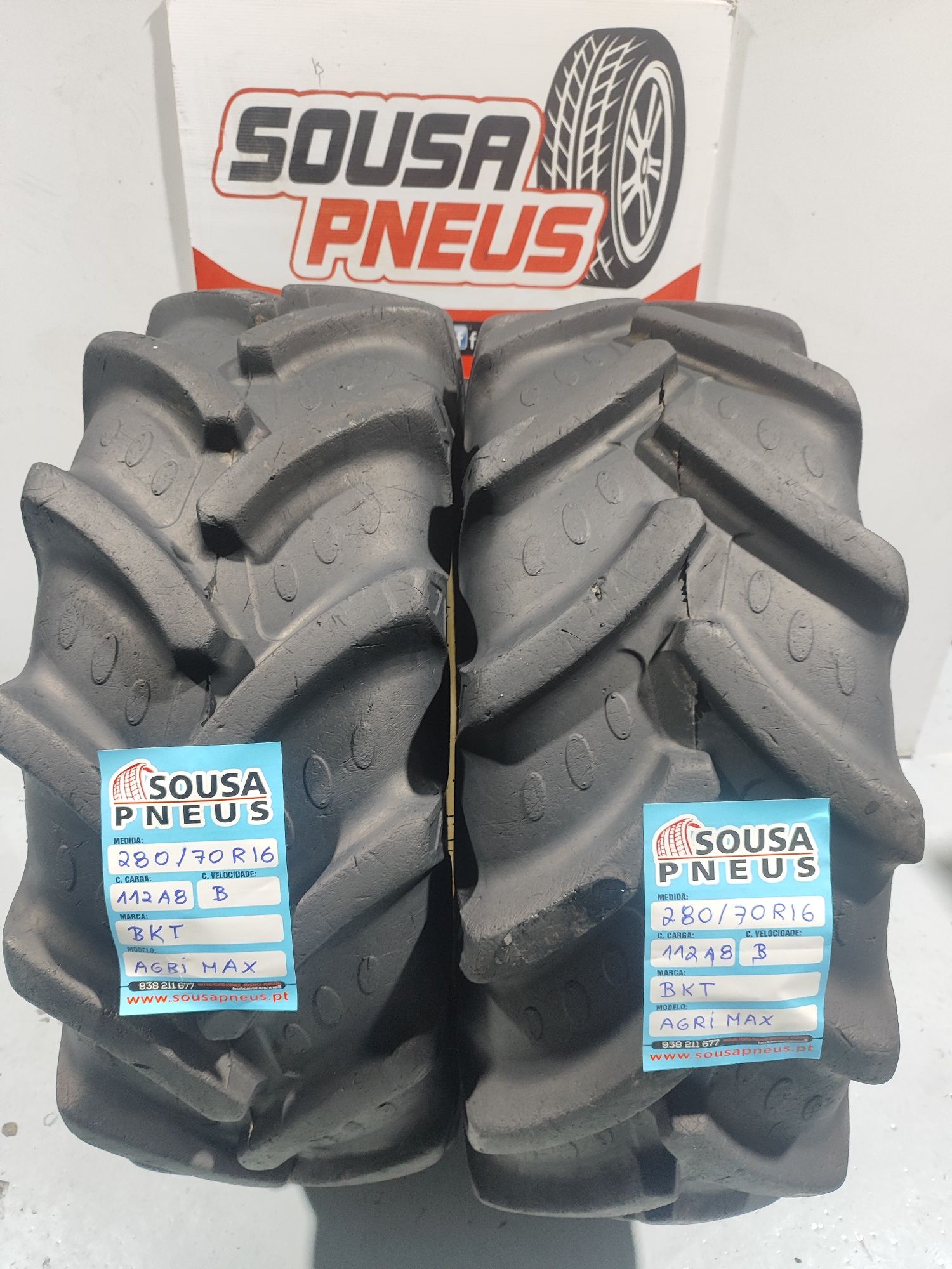 2 pneus como novos bkt 280-70R16 Agrimax - Oferta da entrega
