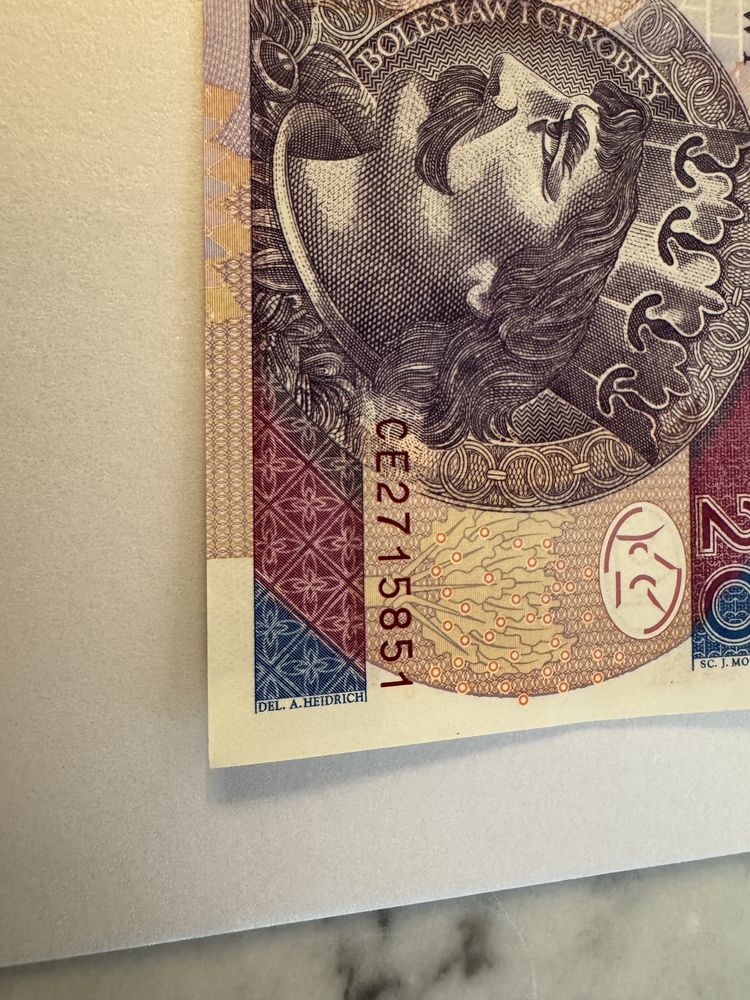 Nowy bankot 20 zł stan unc
