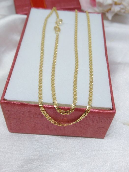 Piękny złoty łańcuszek Gucci, złoto próby 585, dł. 45 cm