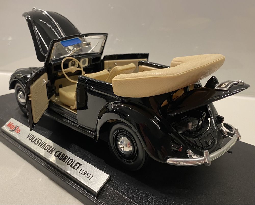 Maisto 1:18 Volkswagen Cabriolet (1951) piękny model
