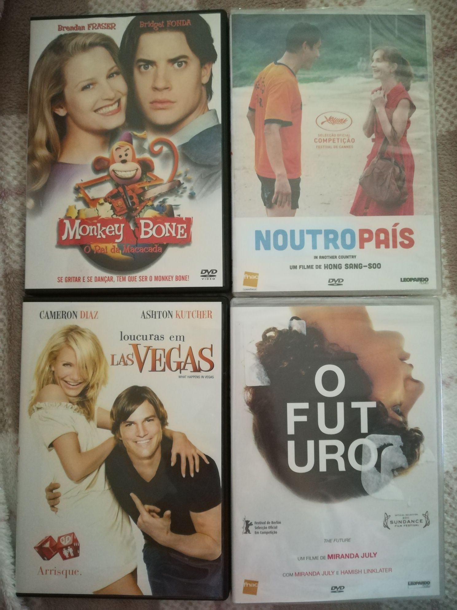 Dvds Monkey Bone, Noutro País, O Futuro e Loucuras em Las Vegas