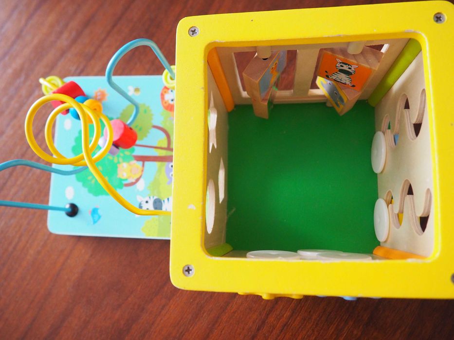 Kostka edukacyjna drewniana elefun