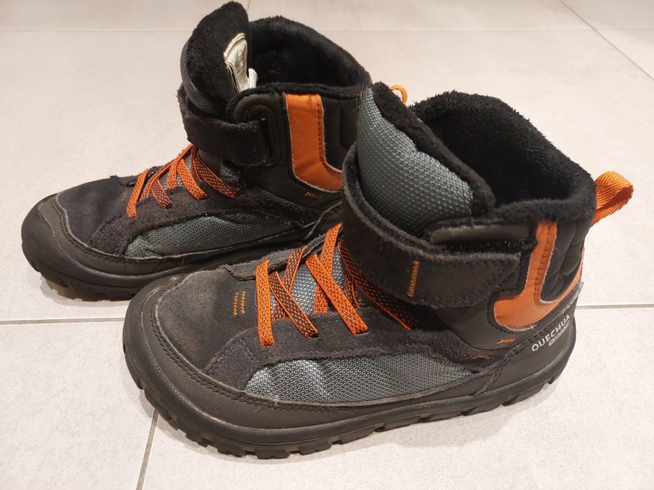 Buty zimowe turystyczne dla dzieci Quechua SH500 Warm wodoodporne r.32