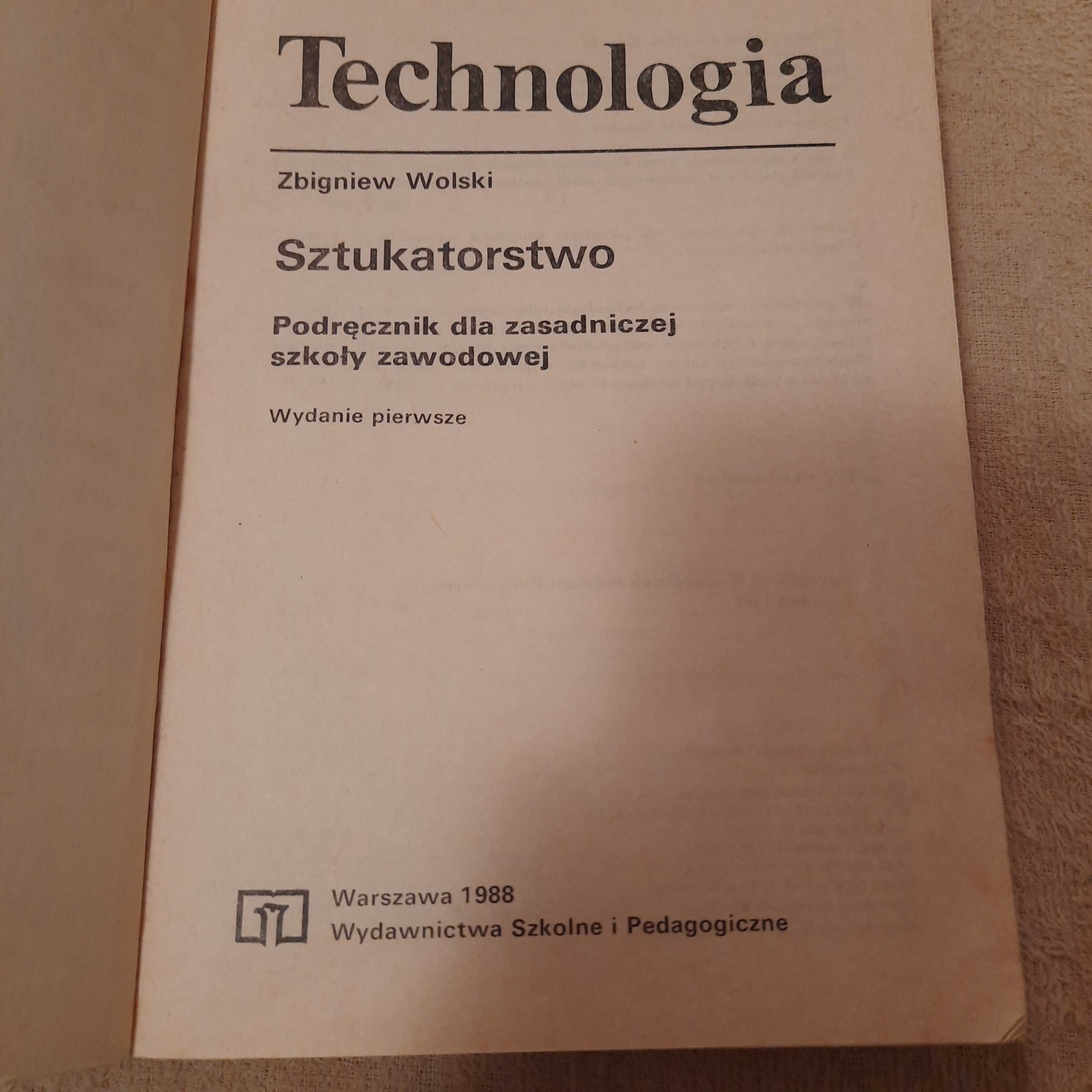 Technologia. Sztukatorstwo. Zbigniew Wolski