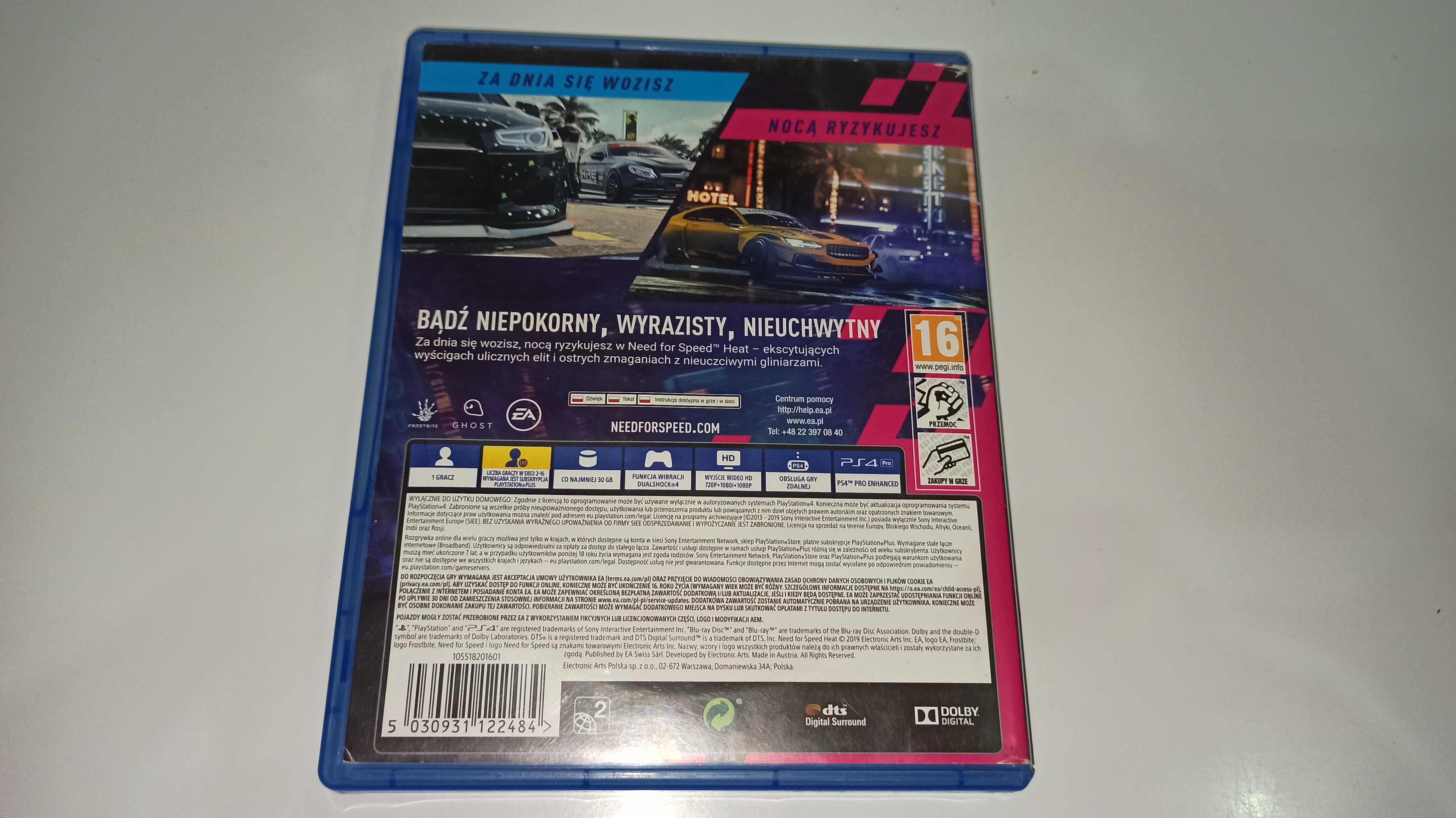 ps4 Need for speed Heat PL mówią po polsku ,okładka PL v1