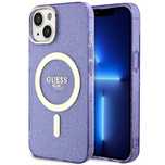 Etui Guess Glitter Gold Magsafe Na Iphone 14 - Purpurowe