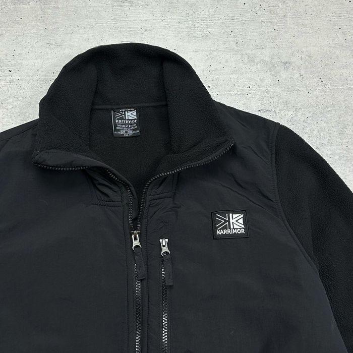 Черная флисовая кофта Karrimor north face с нейлоновыми  размер XL-XXL