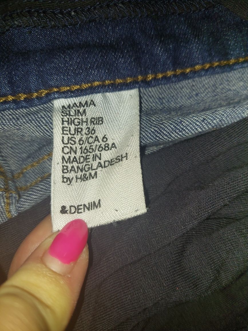 Spodnie ciążowe H&M mama slim r.36