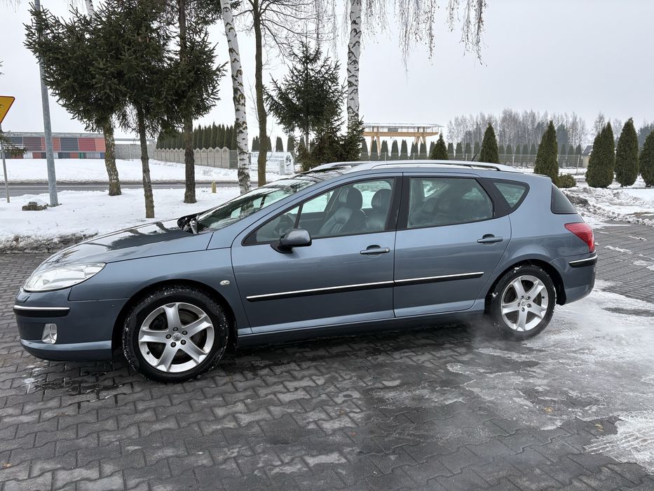Peugeot 407sw-2.2 163hp-hak-LPG-panorama dach-bogate wyposażenie