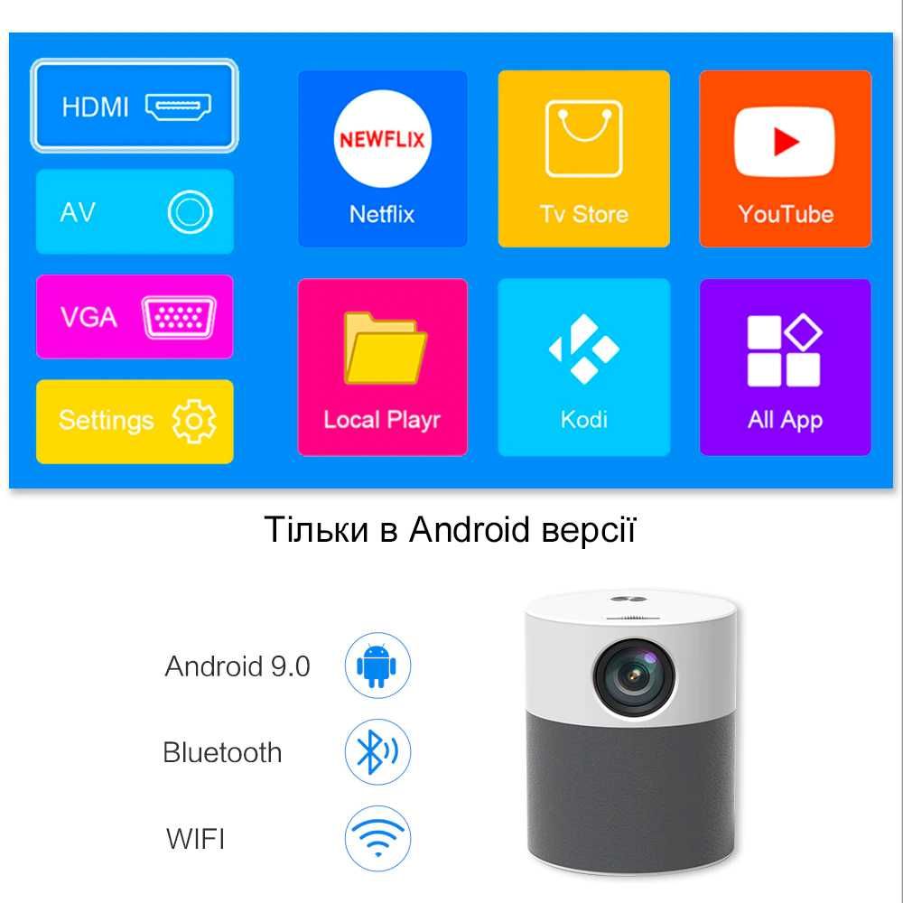 LED FullHD проектор TouYinger T9 Android version (*Київ*)