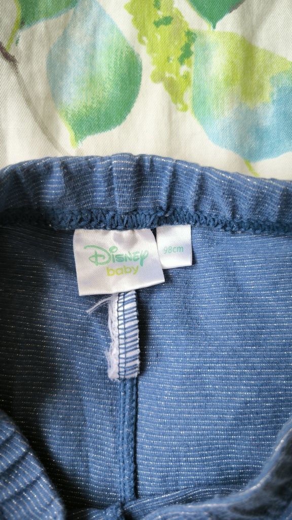 Granatowe legginsy ze srebrną nitką Disney Marie 98
