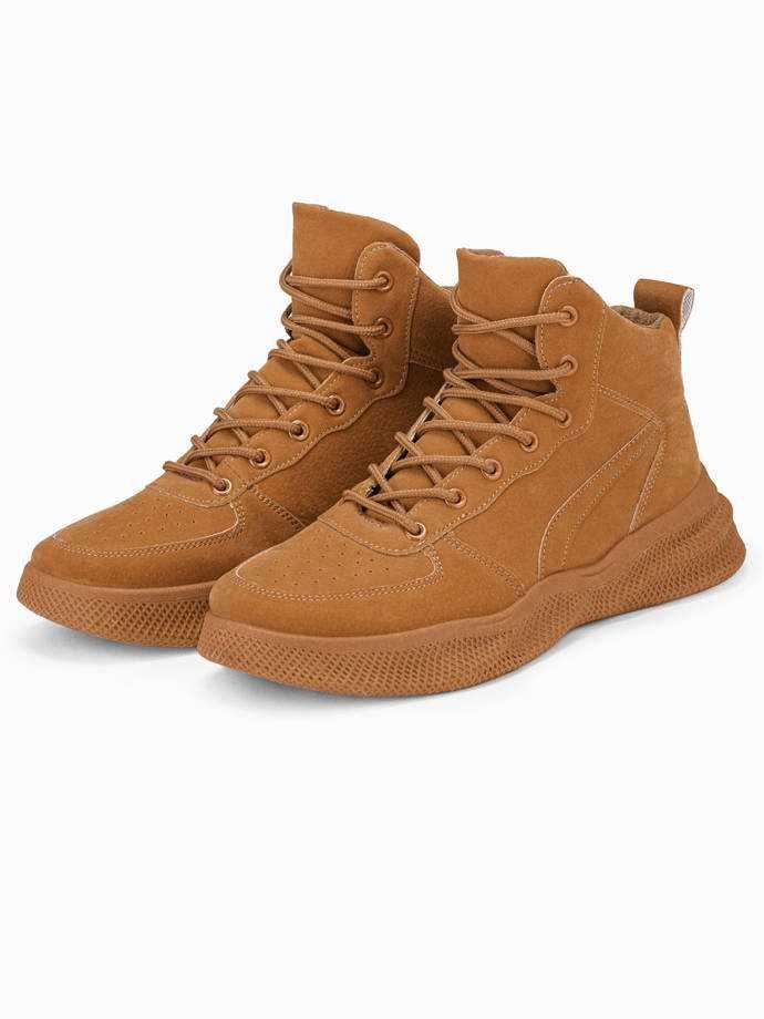 Nowe w opakowaniu buty męskie sneakersy wysokie rozmiar 44 kolor camel