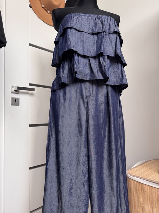 Komplet falbany jeans