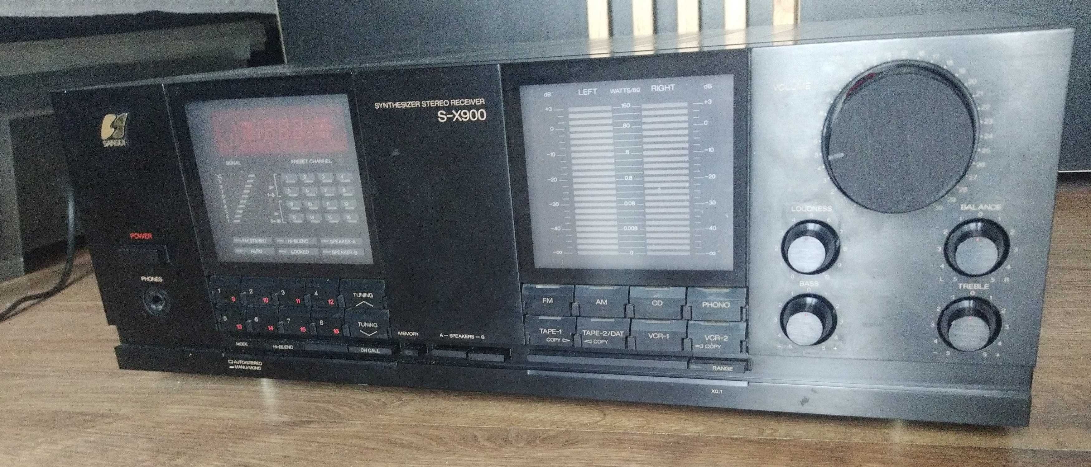 Amplituner Sansui S-X900 po renowacji , drobne  ślady użytkowania