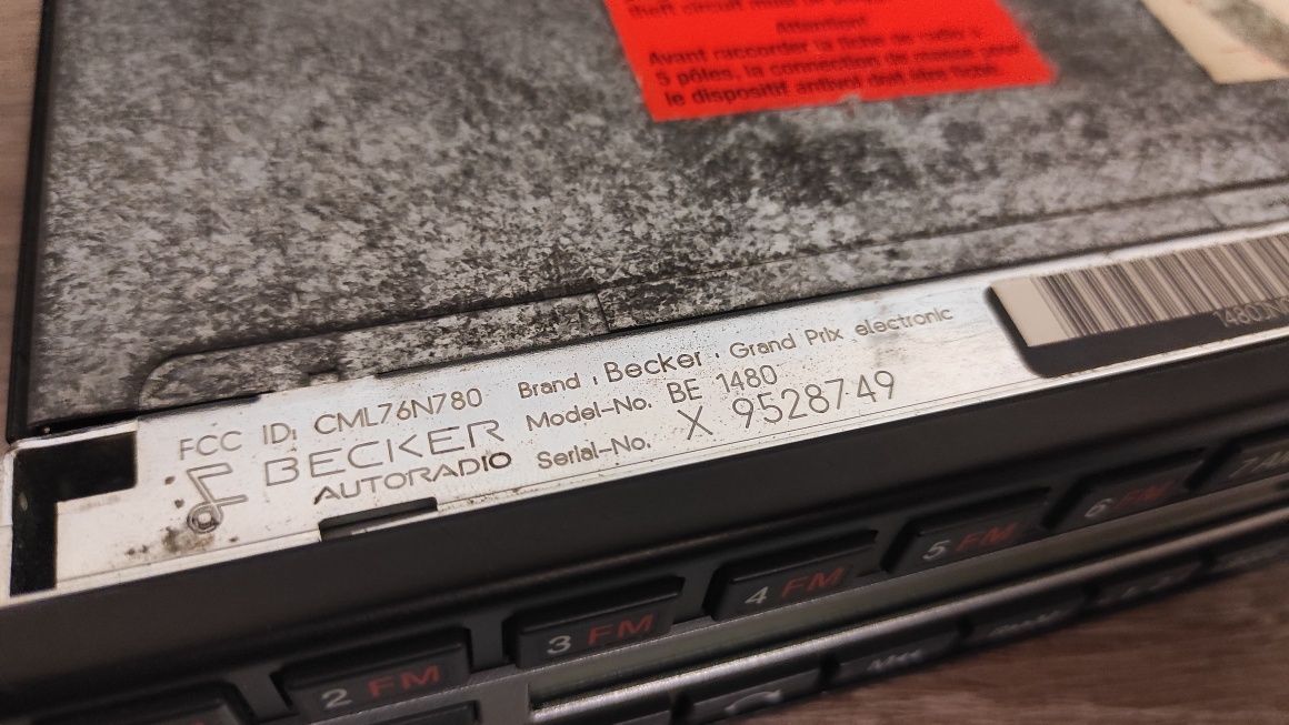 Radio Becker Grand Prix 1480 MERCEDES R107 W126 W201 R129 W140 W124