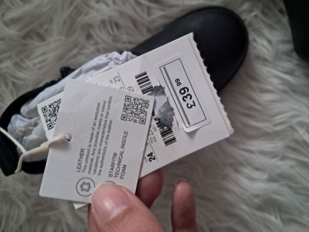 Zara nowe skórzane botki rozm. 24