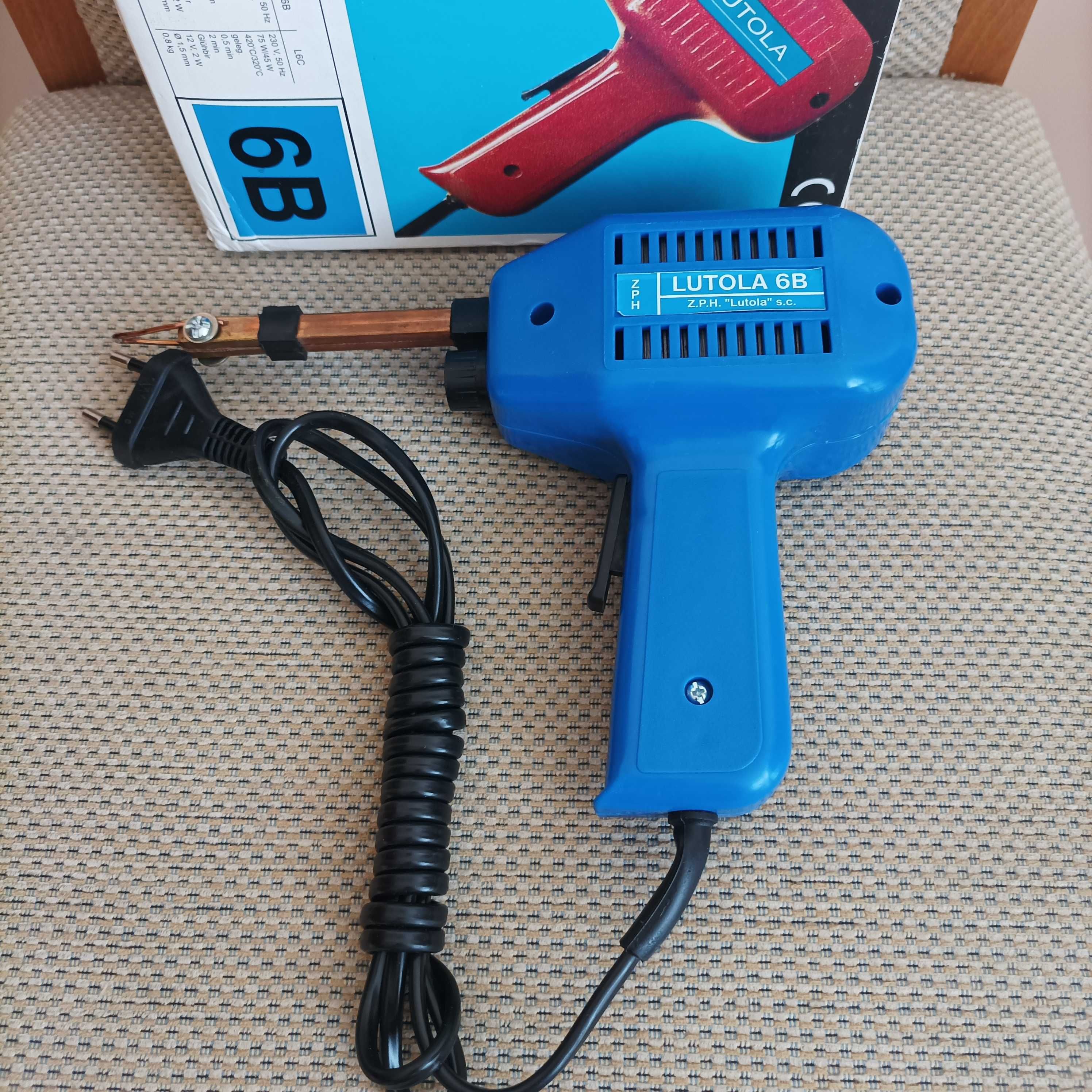 Lutownica transformatorowa Lutola 6B 100W temperatura grotu 480°C.