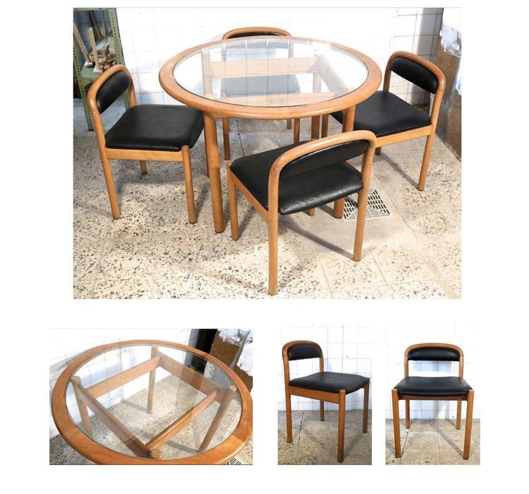 Mesa e cadeiras vintage Olaio, linha Plenus, João Chichorro