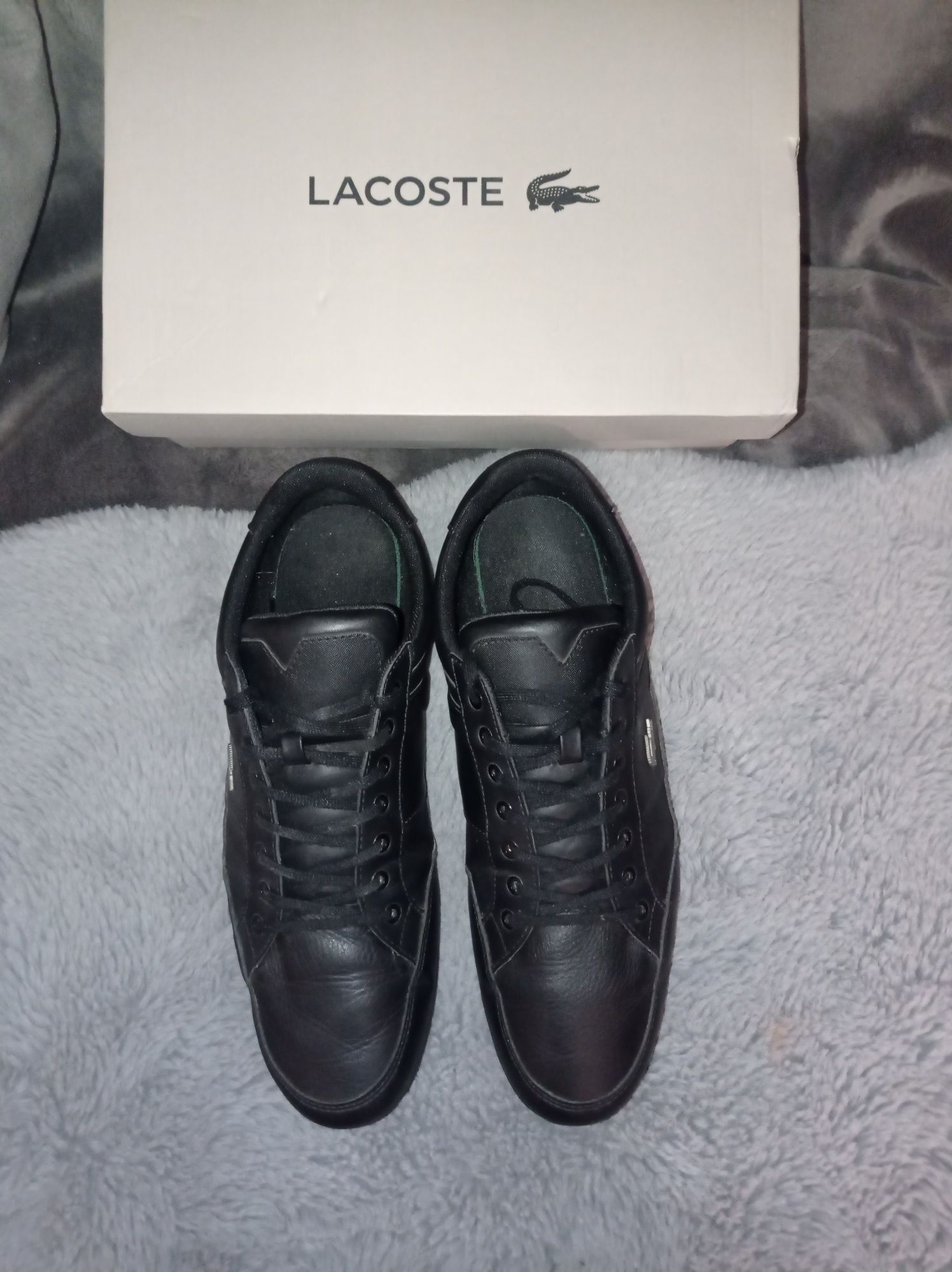 Buty Lacoste Chaymon rozmiar 45 czarne j nowe skóra skórzane męskie 30