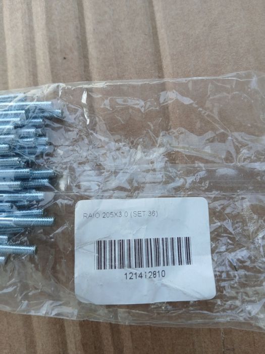 Raios roda mota 205mm Novos