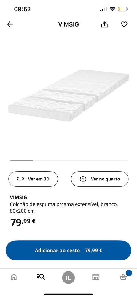 Cama crianca extensível com colchao