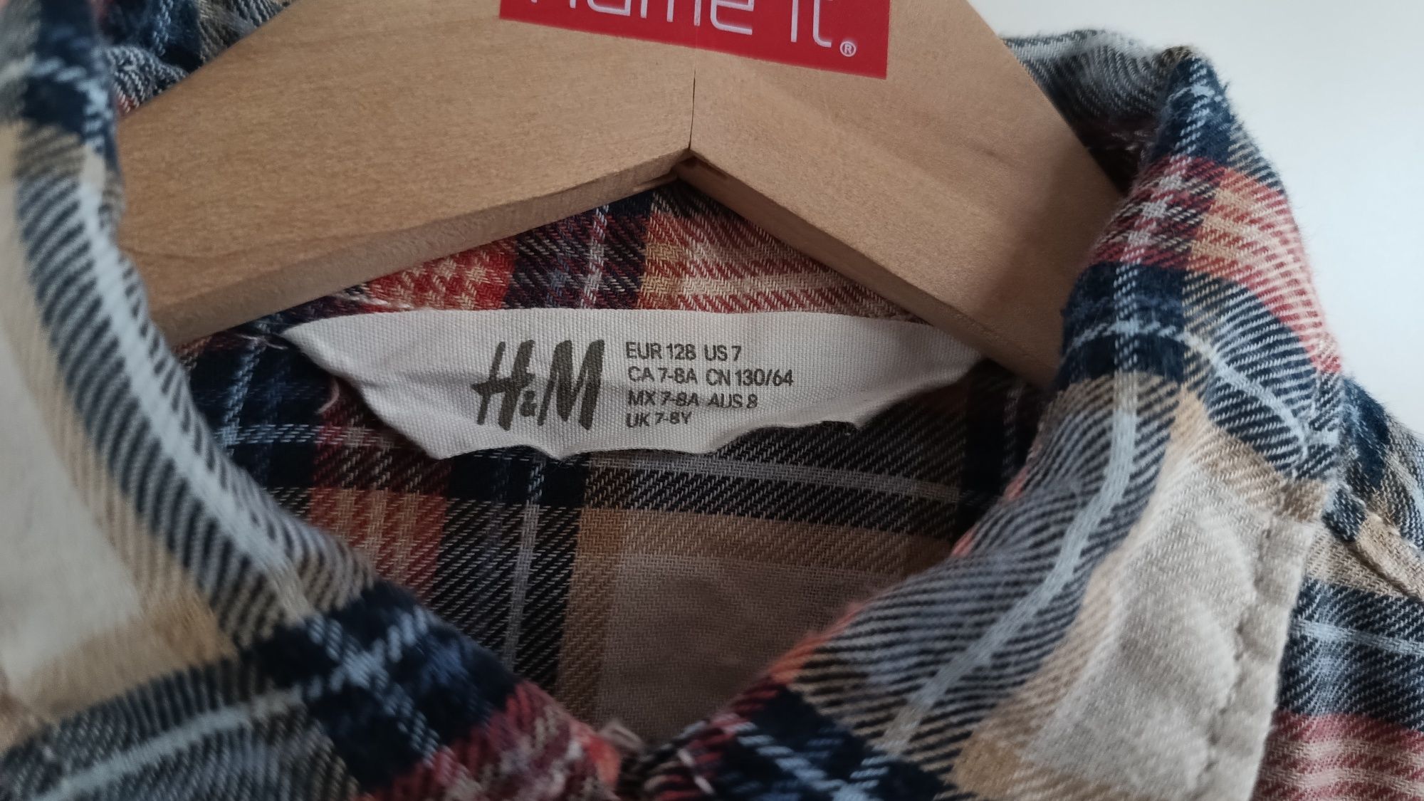 Koszula chłopięca 2 sztuki rozmiar 128 H&M i Cool club Smyk