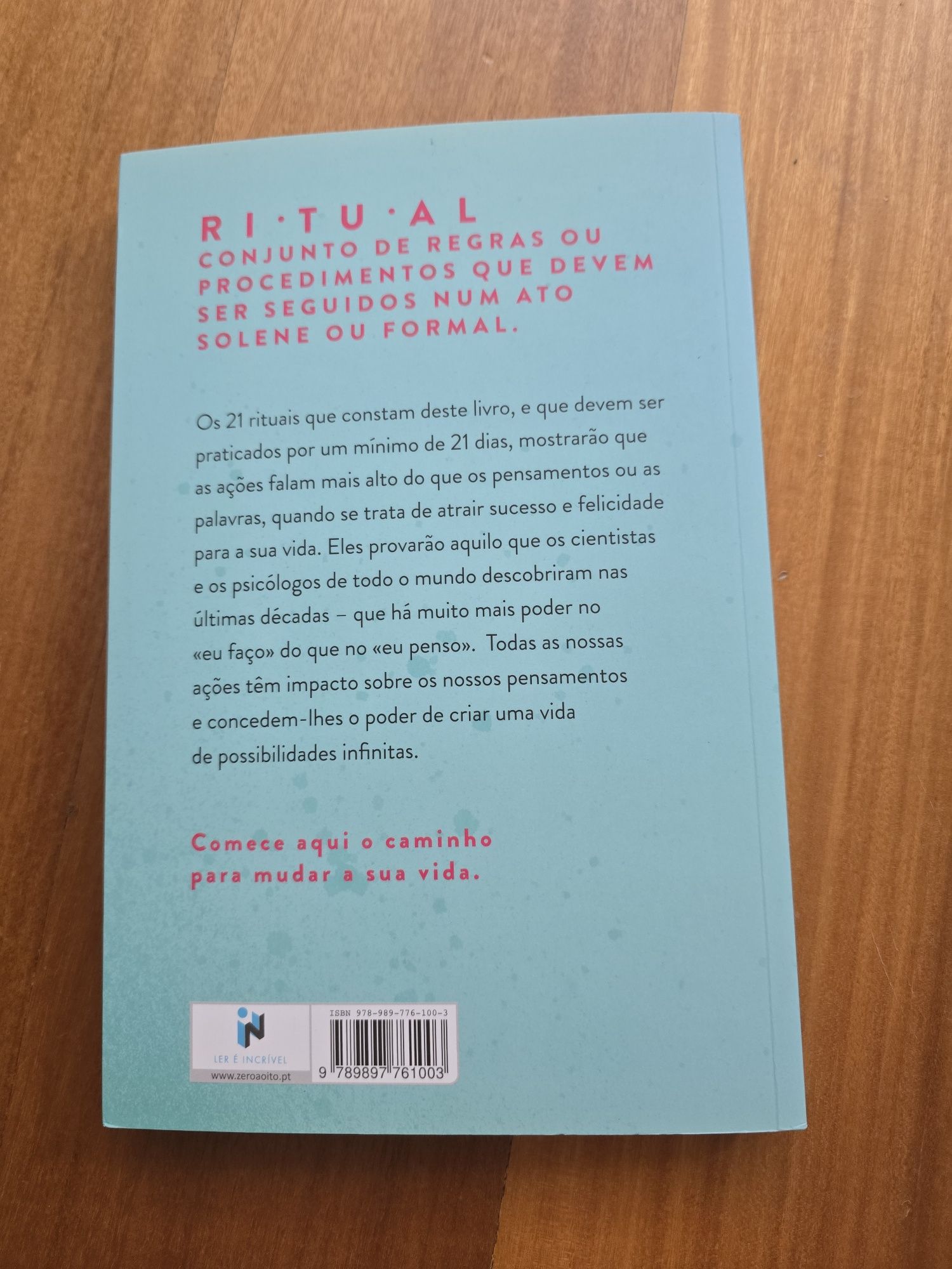 Livro 21 rituais para mudar a sua vida
