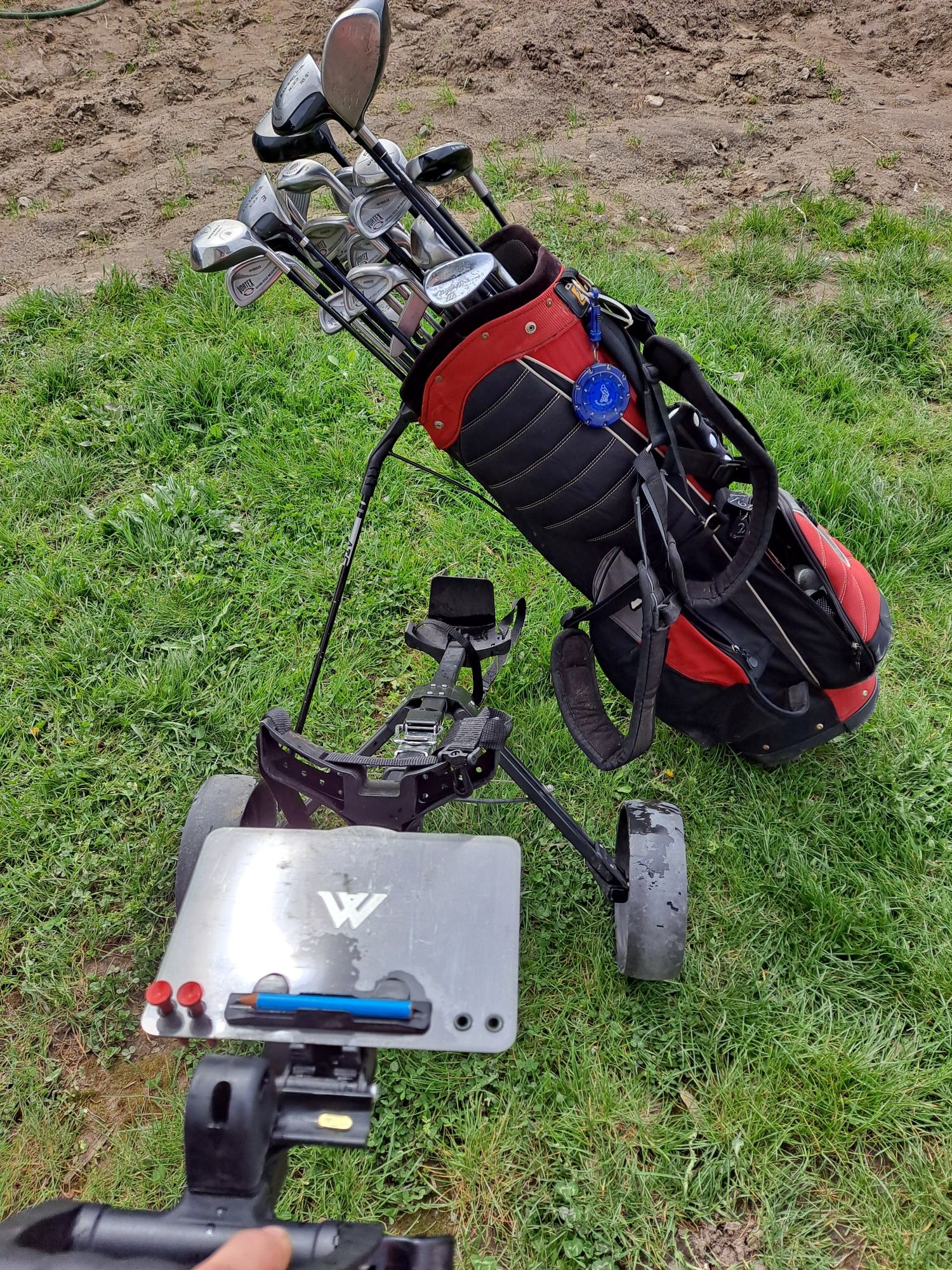 Zestaw do golfa torba kije wózek