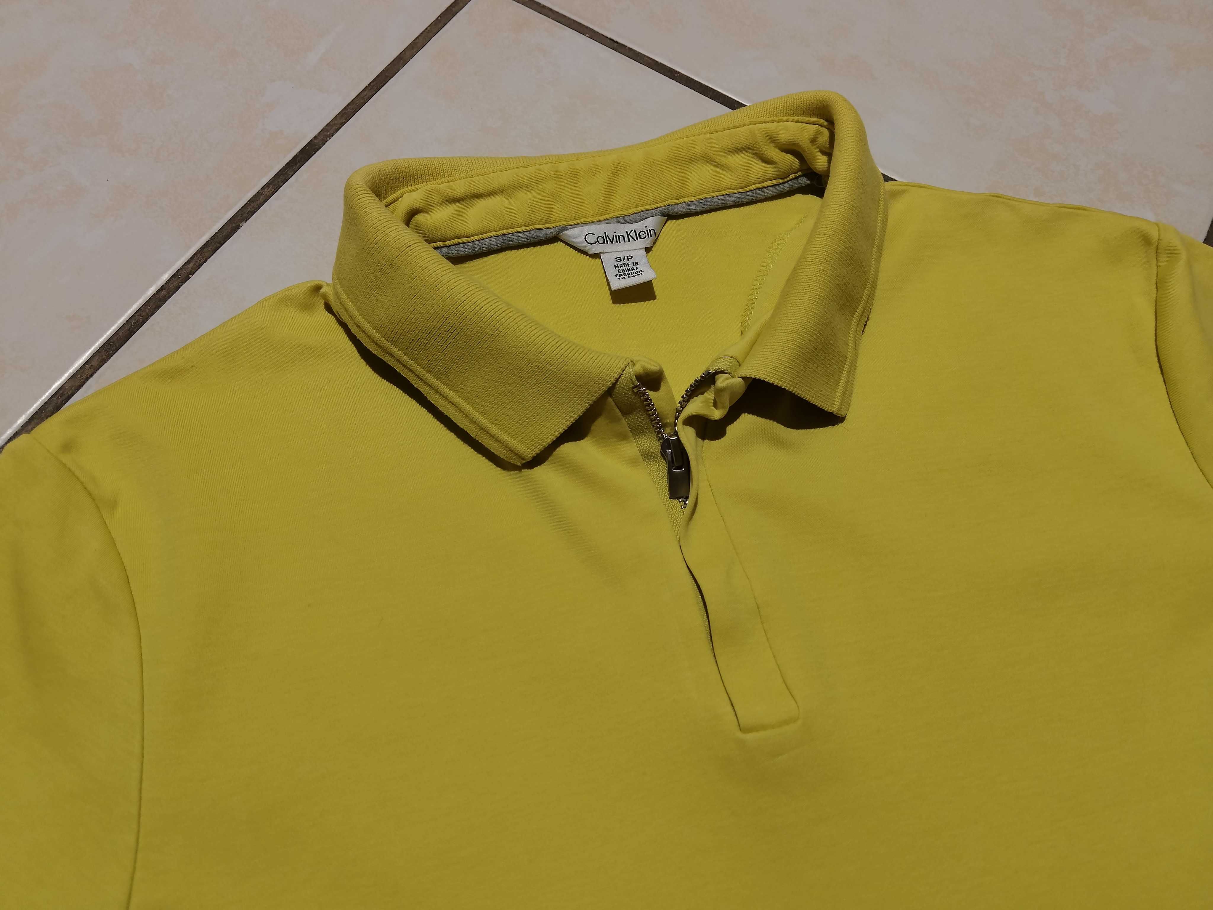 CALVIN KLEIN USA - NOWA! z LOGO Koszulka Polo Męska rozmiar S