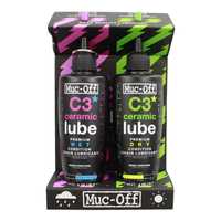 MUC-OFF zestaw smar CERAMICZNY  c3wet+dry premium lube 2x120ml rower