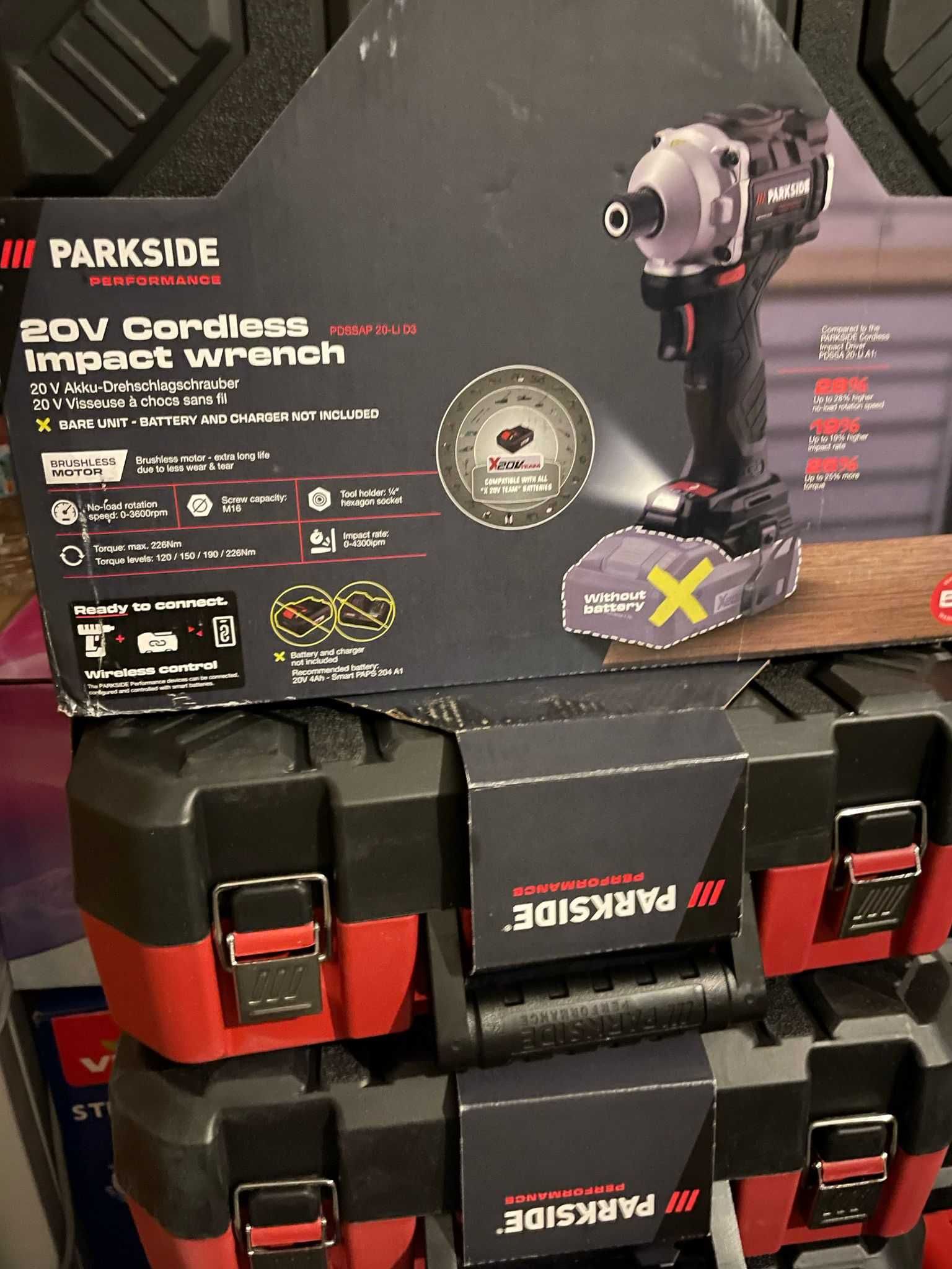 Aparafusadora de impacto Parkside Performance PDSSAP 20-Li D3 20 V