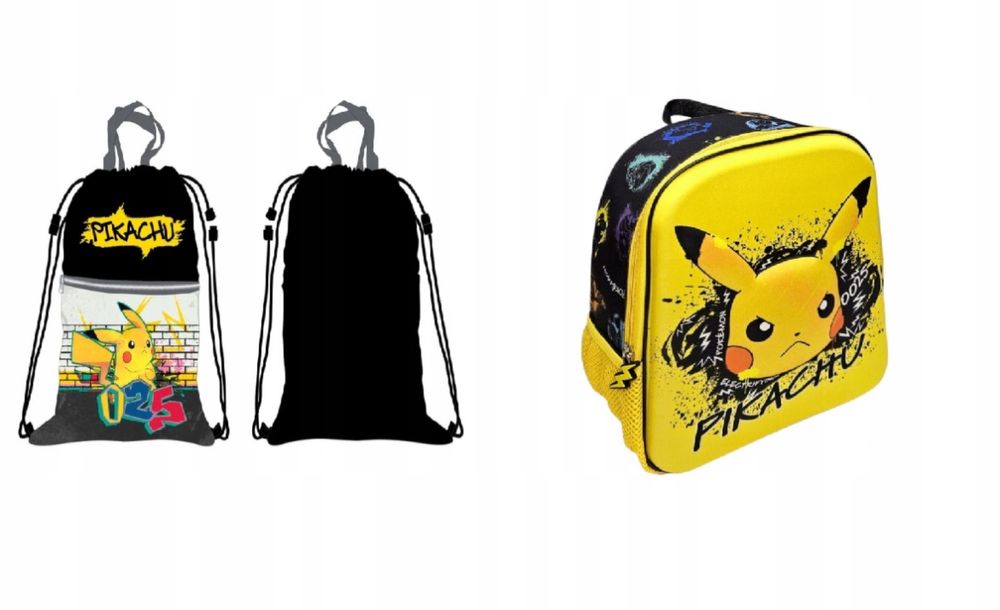 Zestaw Pokemon Plecak 3D i Worek