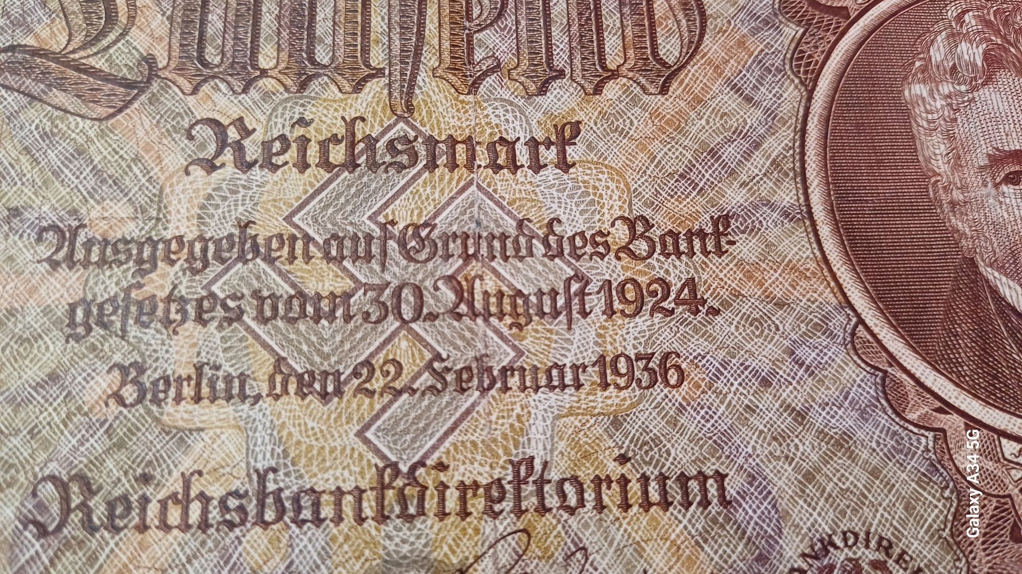 PROMOÇÃO--1000 reichsmark 1936 Escassa / Rara ORIGINAL Alemanha nazi-s