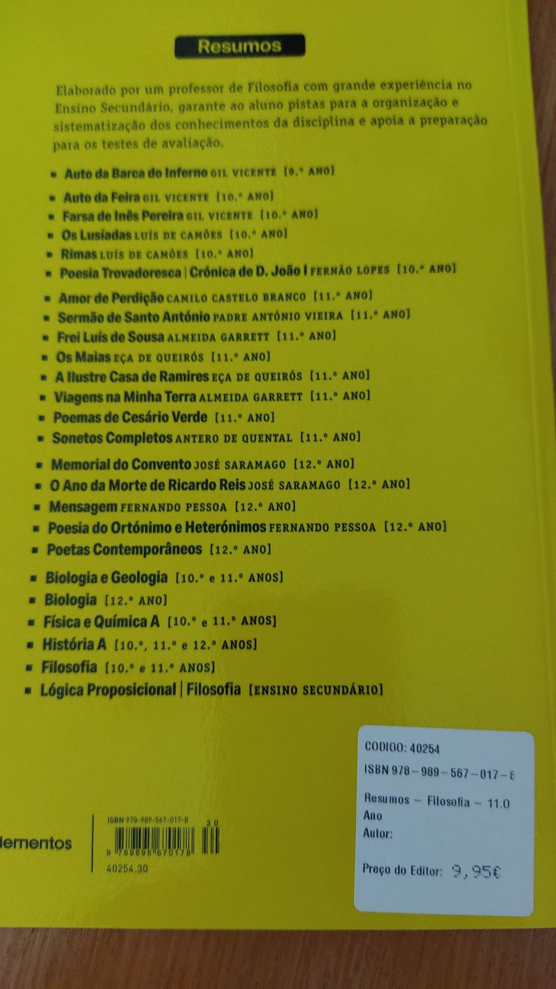 Livro novo de  resumos filosofia 11° ano