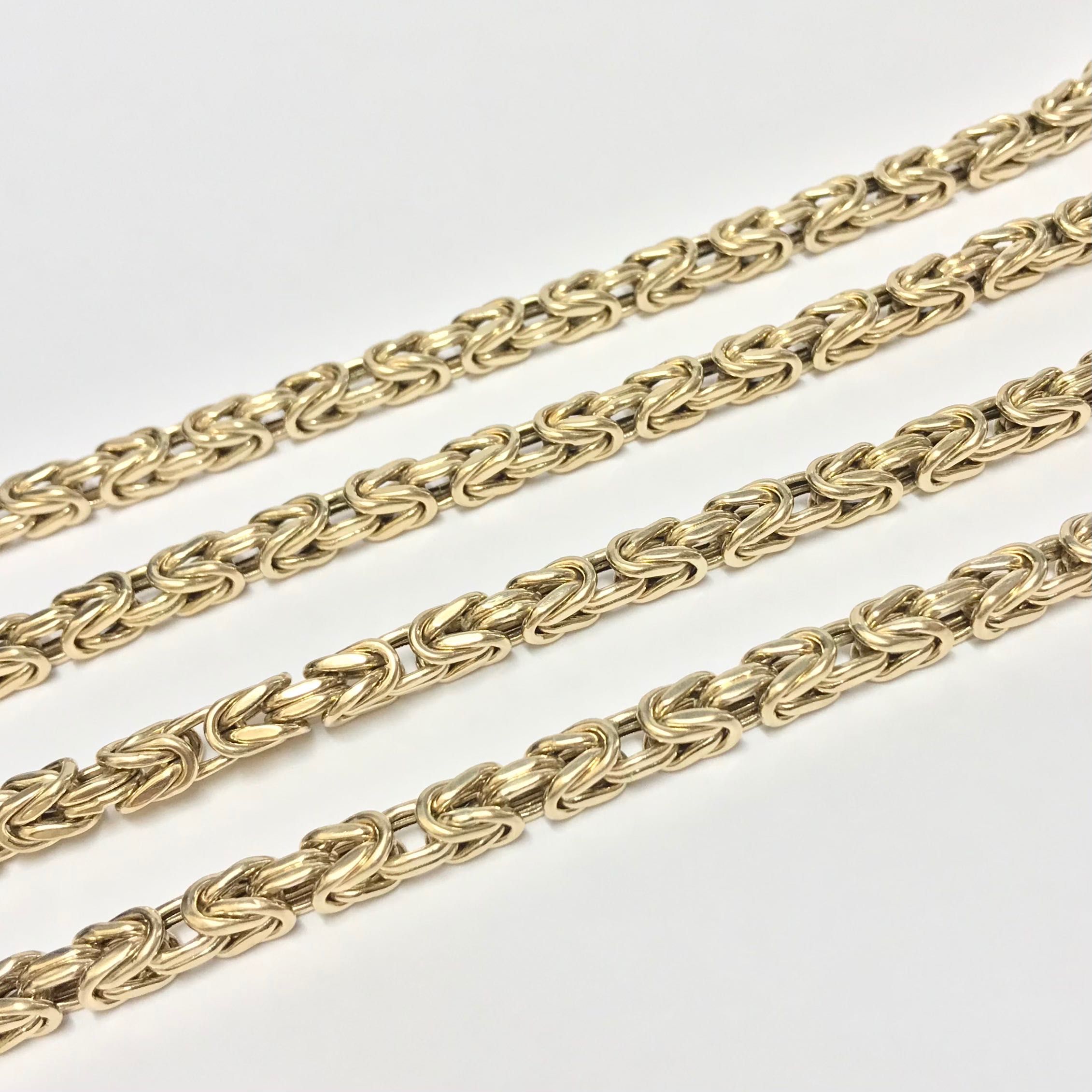 Złoty ŁAŃCUSZEK męski 14K KRÓLEWSKI splot CUD 66cm