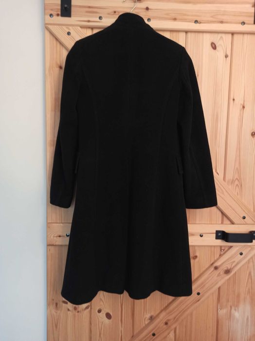 Długi klasyczny damski płaszcz wełna i kaszmir 38 40