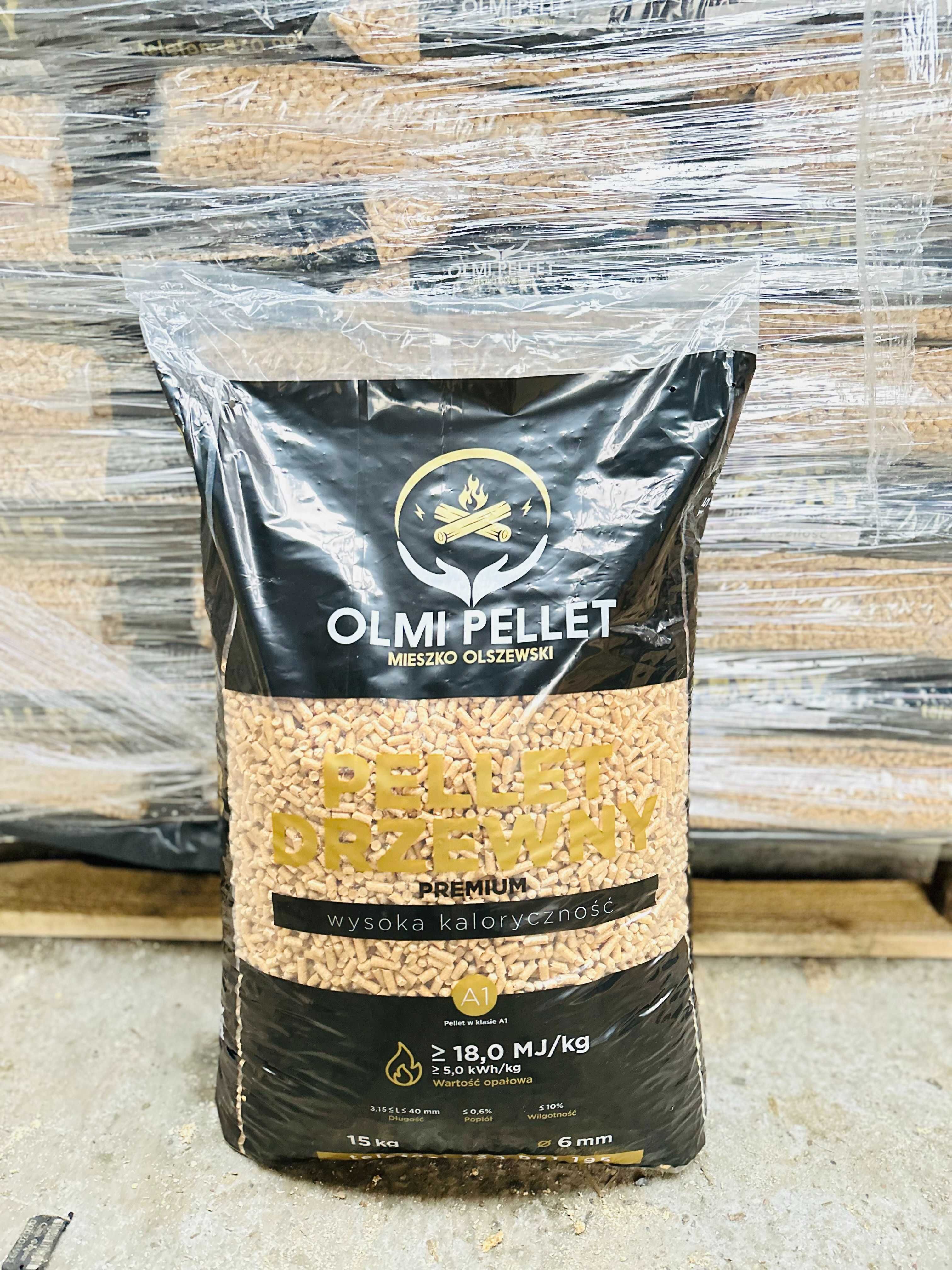 Pellet PRODUCENT "OLMI" - Certyfikat "Dobry Pellet" - Pelet sosna 6mm